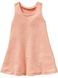 peach swing dress