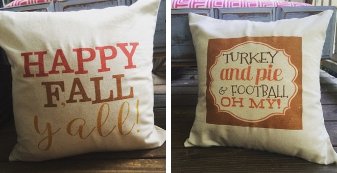 fall burlap pillow covers