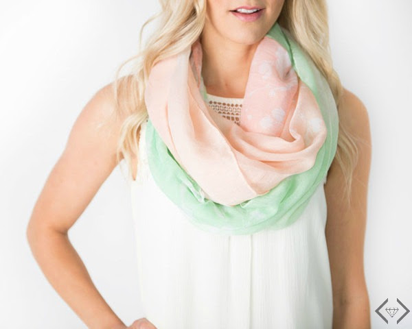 mint pink scarf