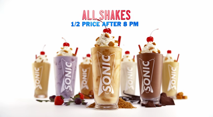 sonic half off shakes