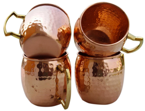 hammered copper moscow mule mugs