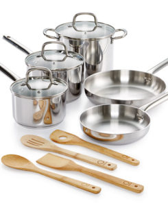 martha stewart 12 piece stainless steel cookware