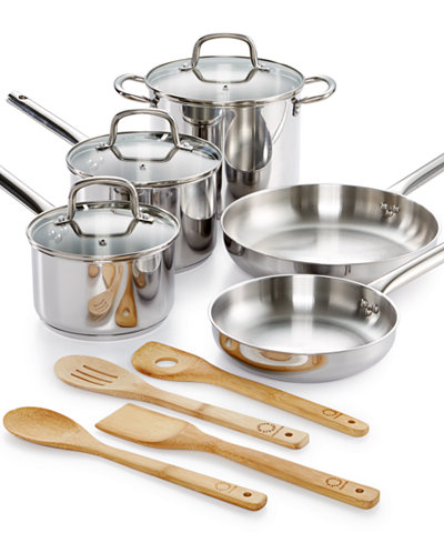 martha stewart 12 piece stainless steel cookware