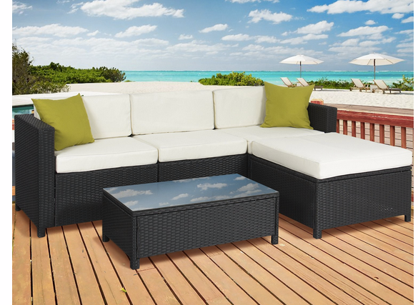 rattan wicker sofa set