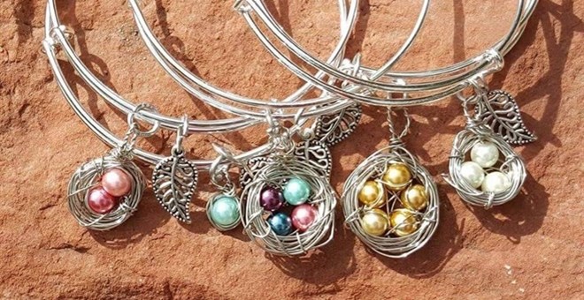 bird nest bangle bracelets