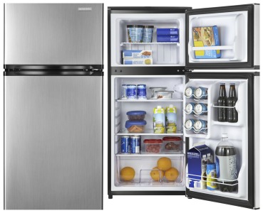 insignia stainless steel fridge