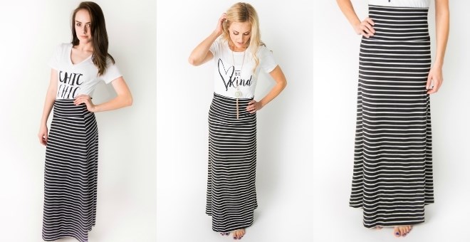 striped maxi