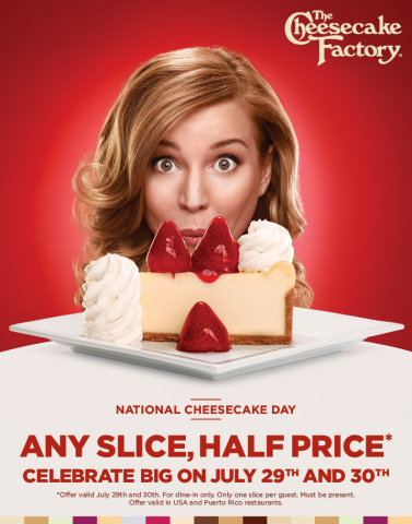 half priced cheesecake