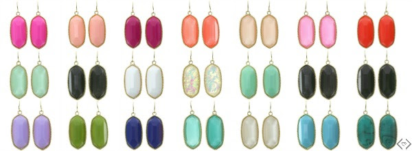 oval dangle earrings