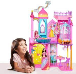 barbie rainbow castle playset