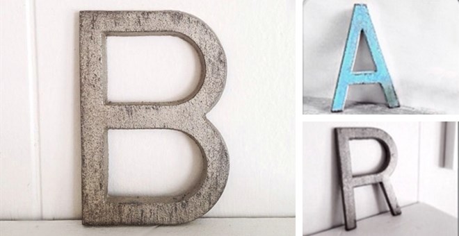 rustic metal letters