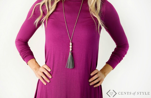 stone tassel necklace