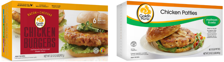 gold plump chicken burgers