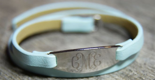 personalized leather wrap bracelet