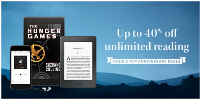 kindle unlimited 40 off