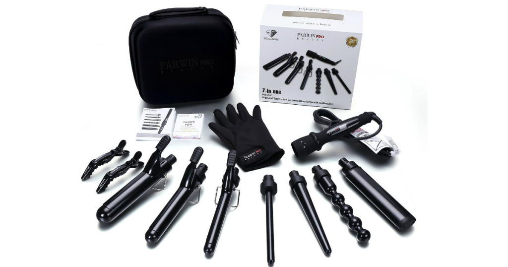 parwin pro 7 in 1 curling iron want set