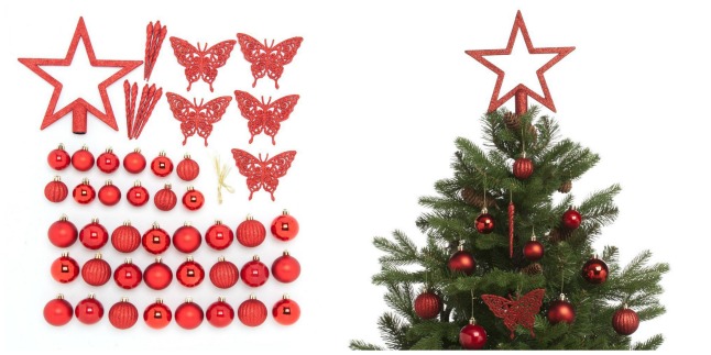 red ornament set