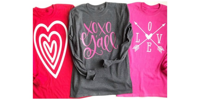 valentine long sleeve tees