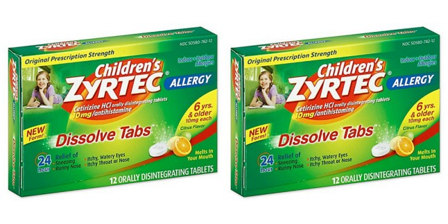 childrens zyrtec dissolve tabs