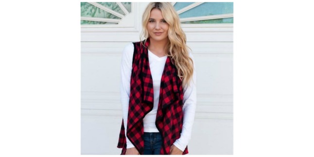 buffalo plaid vest