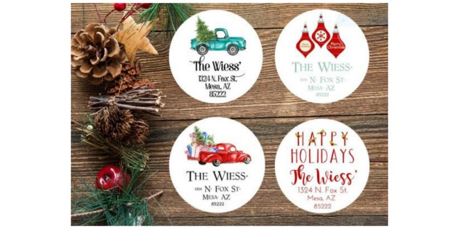 christmas address labels