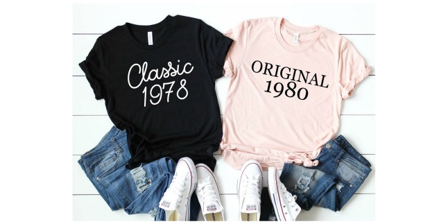 classic born in year tees