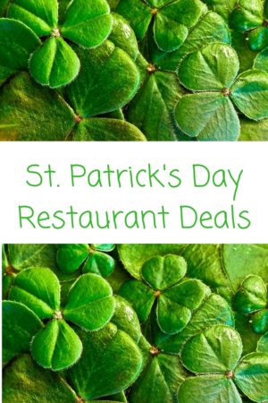 St Patricks Day Restaurant Deals