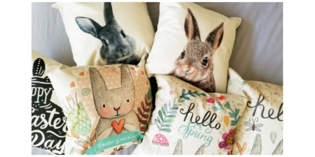 vintage spring easter pillow covers