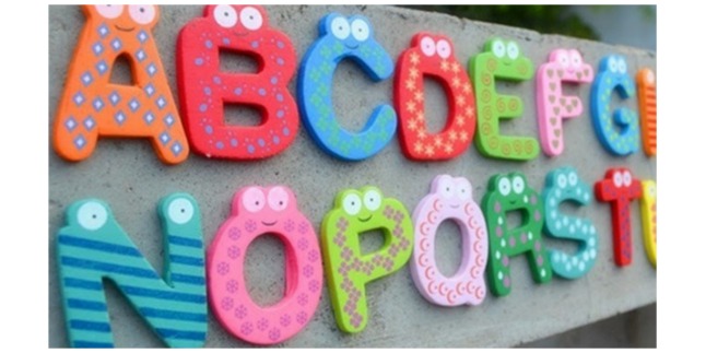 wooden magnet letters