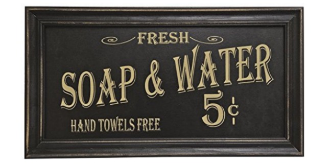 vintage bath sign