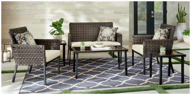 wicker outdoor set