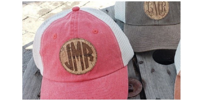 monogrammed trucker hat