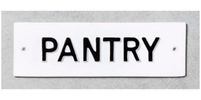 pantry wall sign