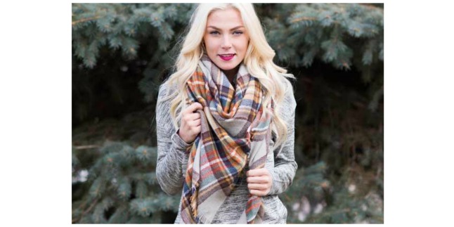 plaid blanket scarf