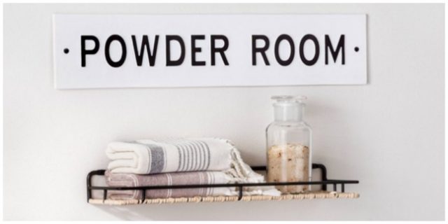 powder room sign