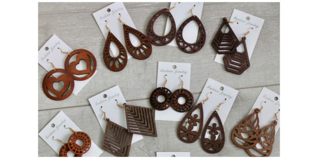 wood earrings