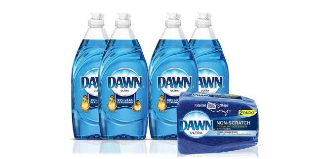 dawn dish soap with sponges