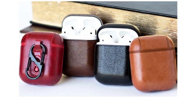 leather airpod case