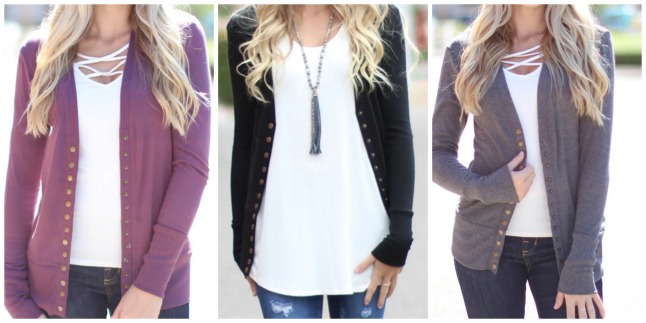 snap button cardigan