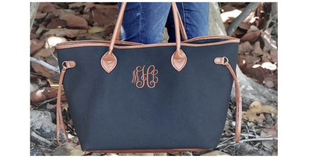 monogrammed bag