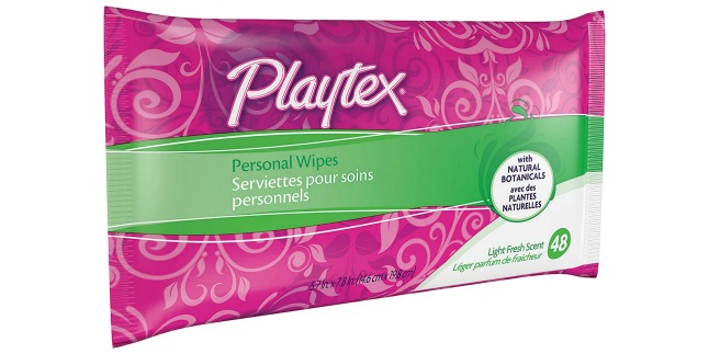 Playtex personal wipes