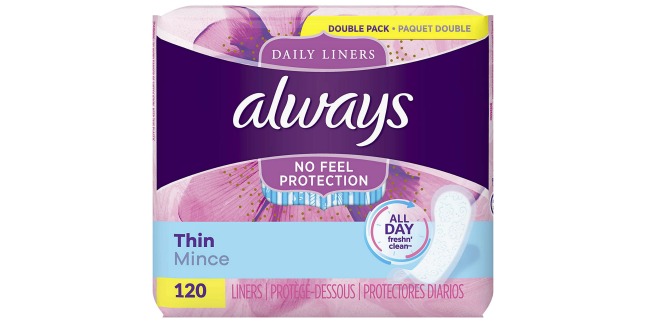 Always thin daily liners