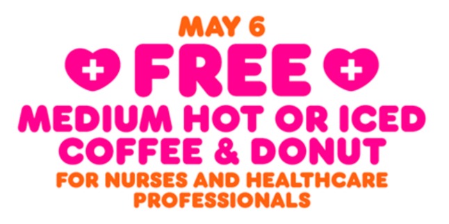 free coffee donut for nurses