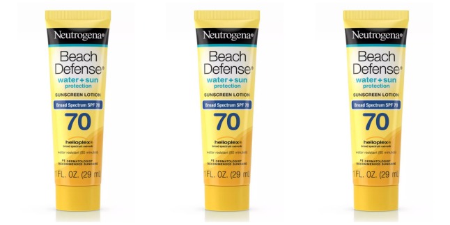 neutrogena beach defense sunscreen