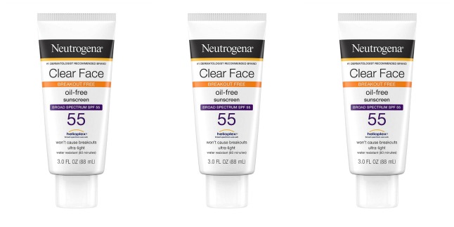 neutrogena clear face sunscreen