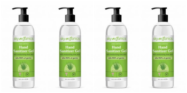 sky organics hand sanitizer gel