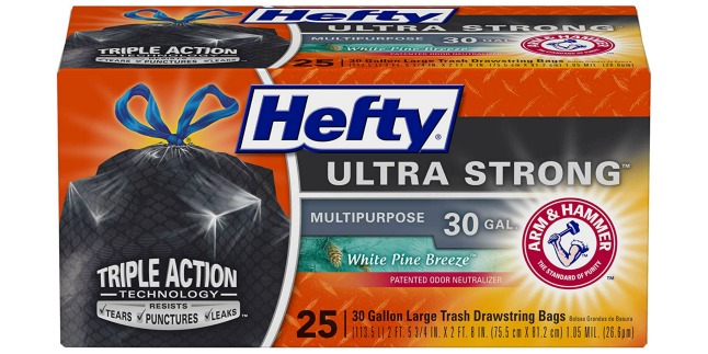 hefty ultra strong trash bags