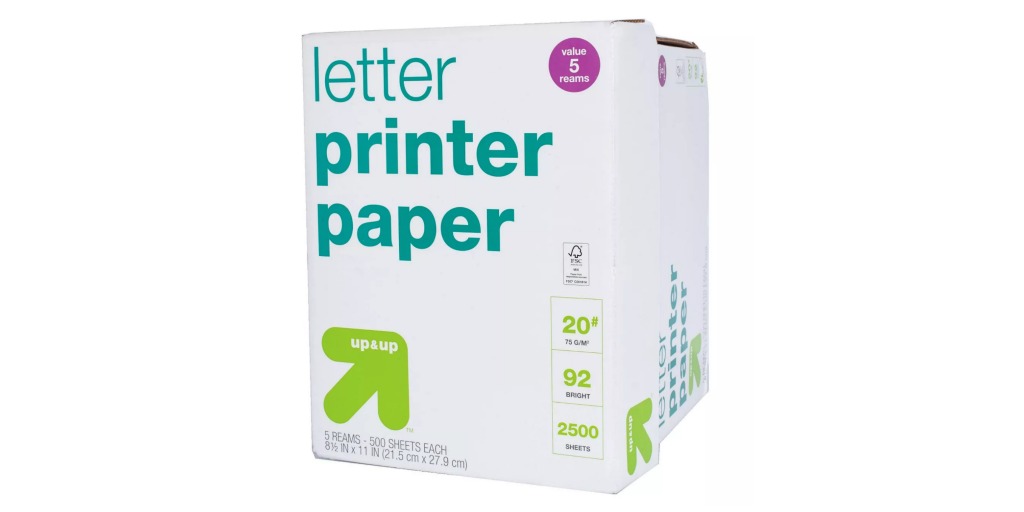 500 sheets Of Up Up Printer Paper Only 9 84 regularly 19 69 Savings Done Simply