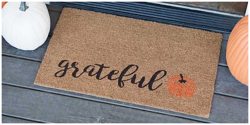 grateful fall outdoor mat