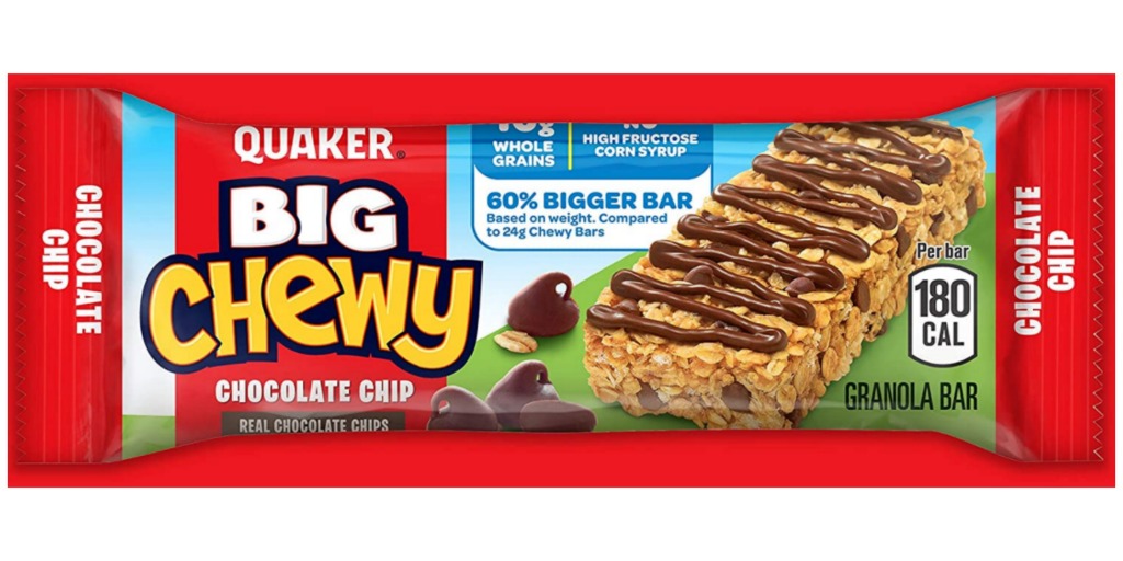 quaker big chewy granola bars